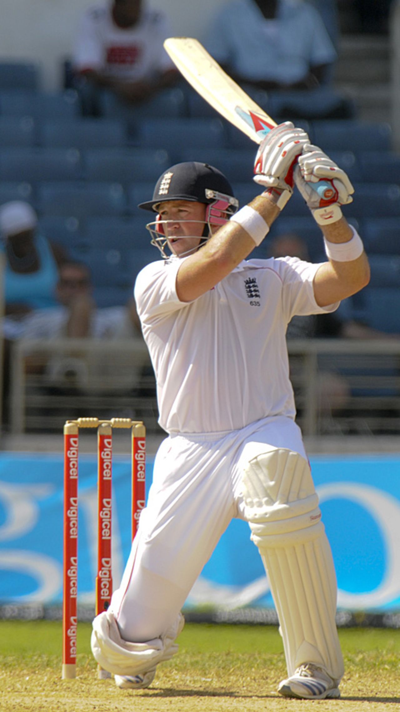 Matt Prior, down on one knee, spanks four, West Indies v England, 1st Test, Kingston, 2nd day, February 5, 2009