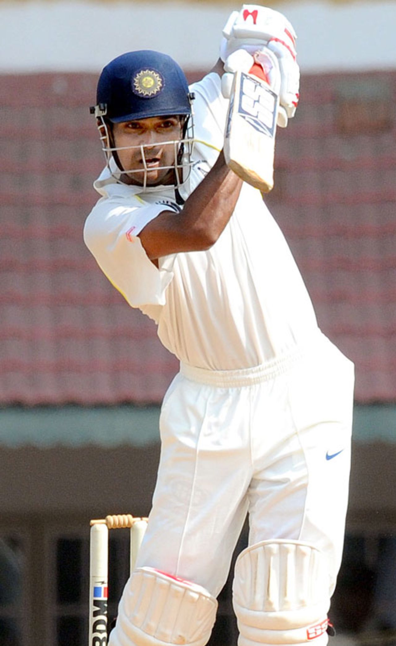 S Badrinath drives during his century, South Zone v West Zone, Duleep Trophy final, Chennai, 3rd day, February 7, 2009