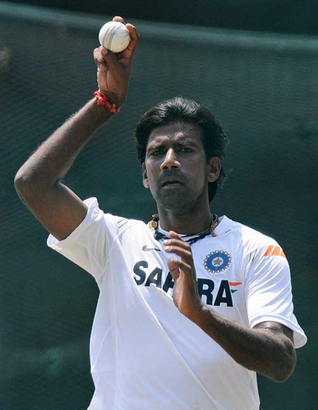L Balaji bowls at the nets, R Premadasa, Colombo, February 7, 2009