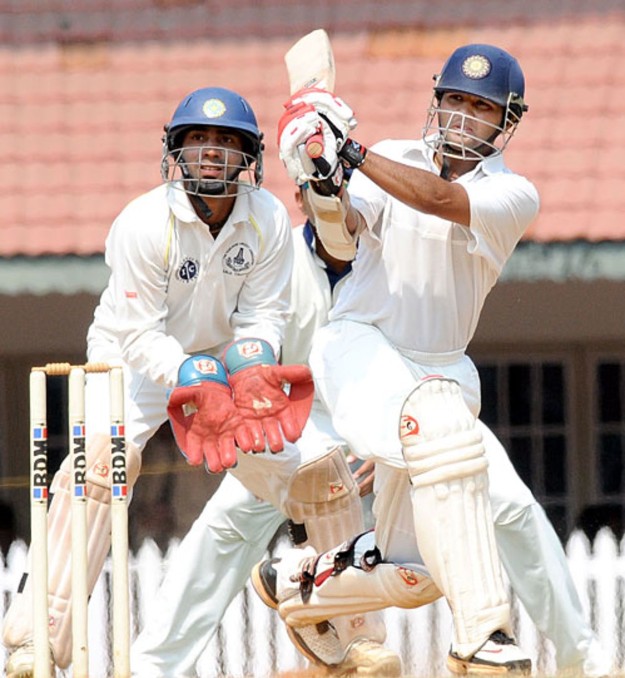 Parthiv Patel lofts one over midwicket, South Zone v West Zone, Duleep Trophy final, Chennai, 3rd day, February 7, 2009
