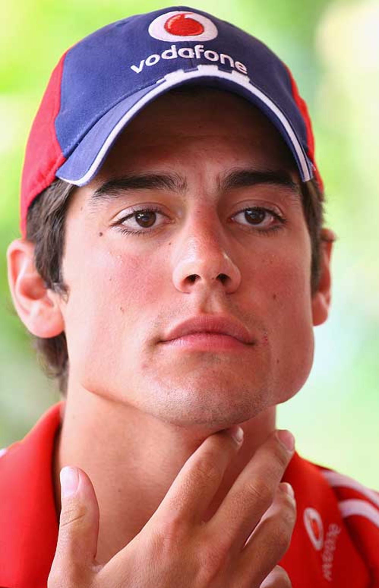 Alastair Cook talks to the media in Kingston, February 9, 2009