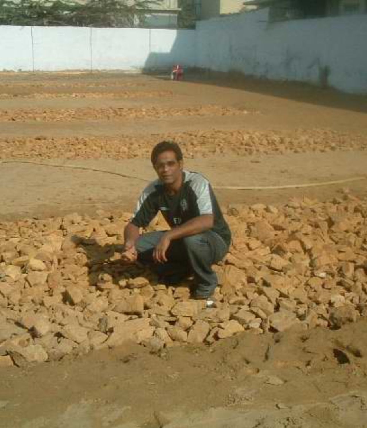 Rashid Latif at his cricket academy in Karachi
