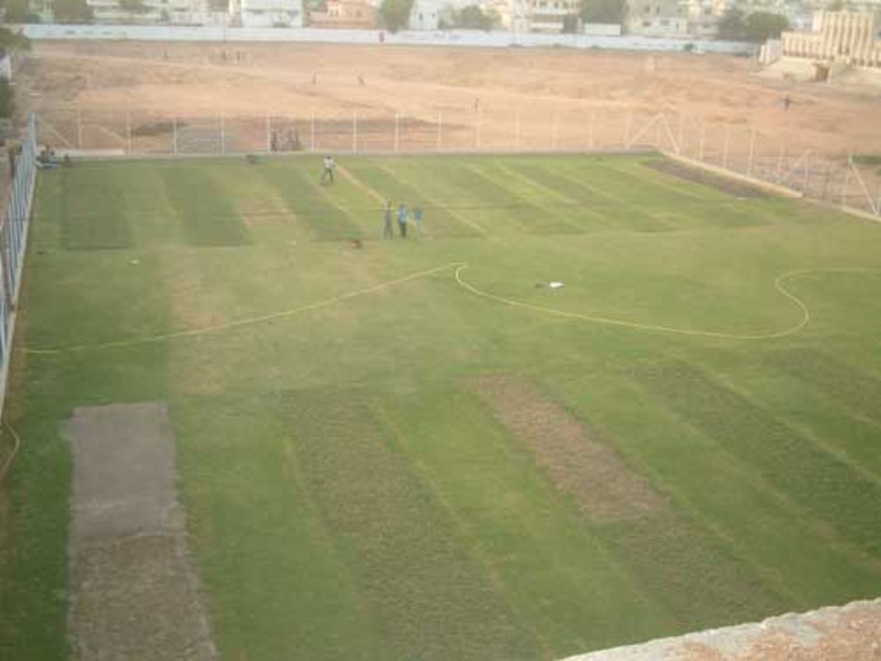 Aerial view of the Rashid Latif Cricket Academy ground in Karachi