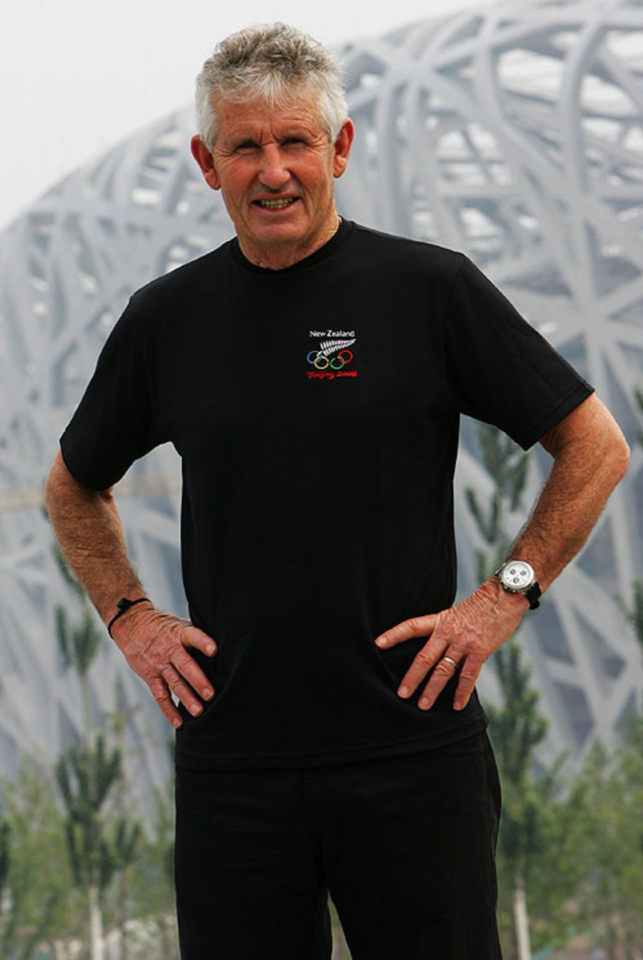 Dave Currie, New Zealand's Olympic Games chef de mission, visits Beijing, August 3, 2007
