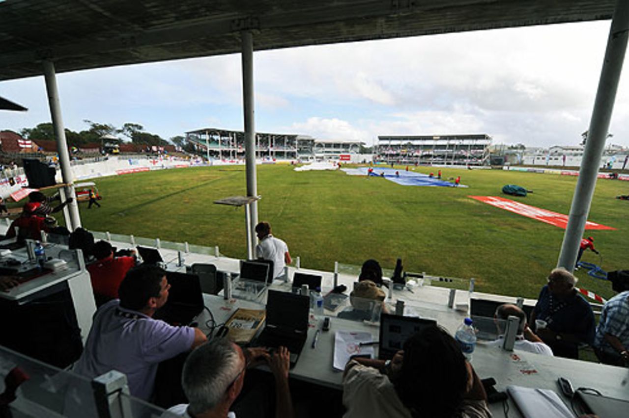The view from the press box at the ARG, West Indies v England, 3rd Test, Antigua, February 15, 2009