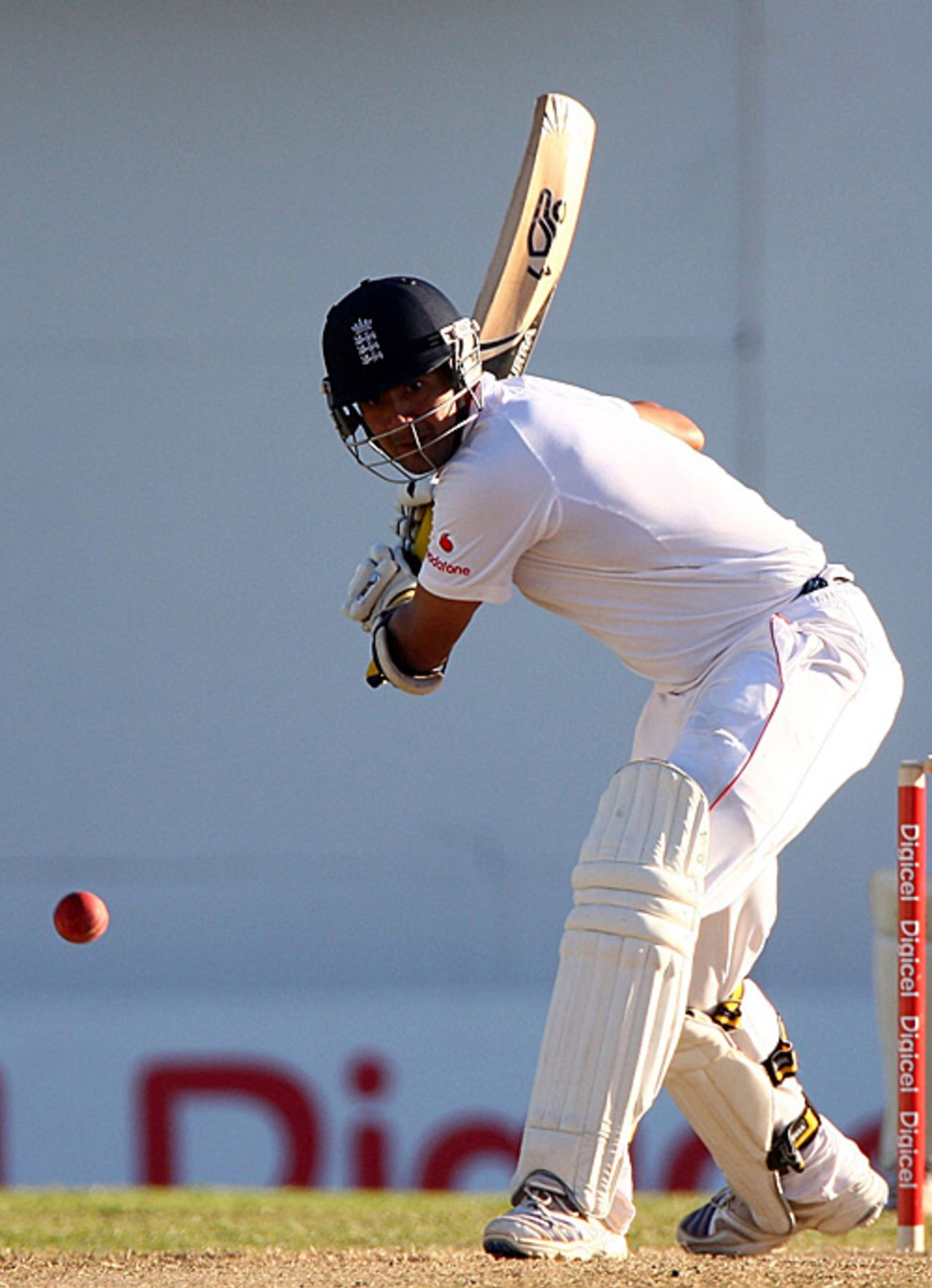 Owais Shah waits to drive during his fifty on his England comeback, West Indies v England, 3rd Test, Antigua, February 15, 2009