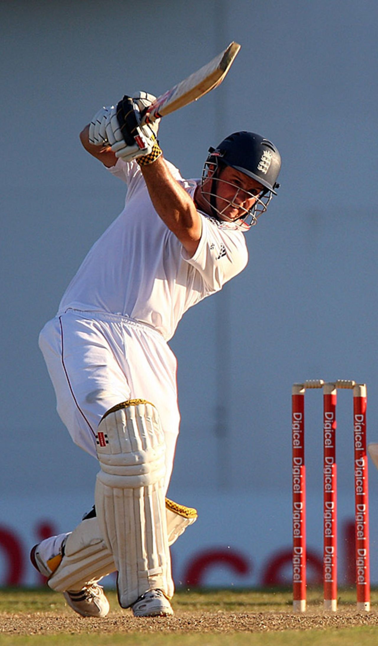 Andrew Strauss lines up another cover drive, West Indies v England, 3rd Test, Antigua, February 15, 2009