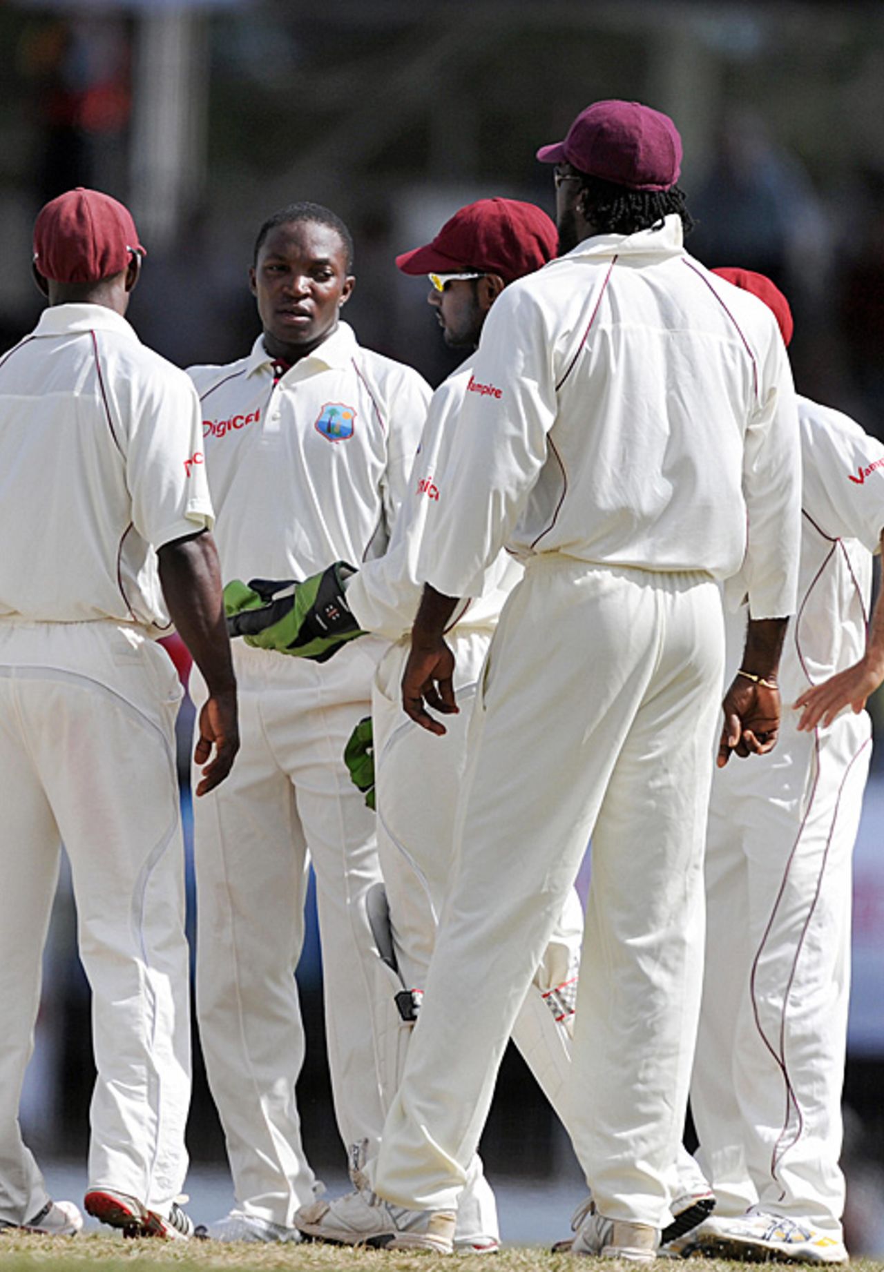 Fidel Edwards celebrates the early wicket of James Anderson, the nightwatchman, West Indies v England, 3rd Test, Antigua, February 16, 2009
