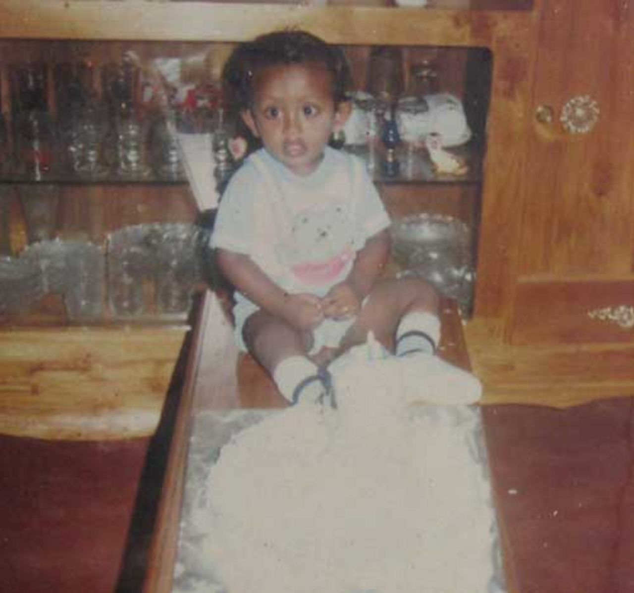 Ajantha Mendis as a child