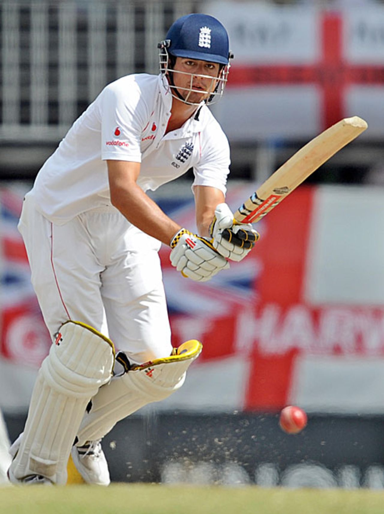 Alastair Cook pushes one through the on side, West Indies v England, 3rd Test, Antigua, 4th day, February 18, 2009