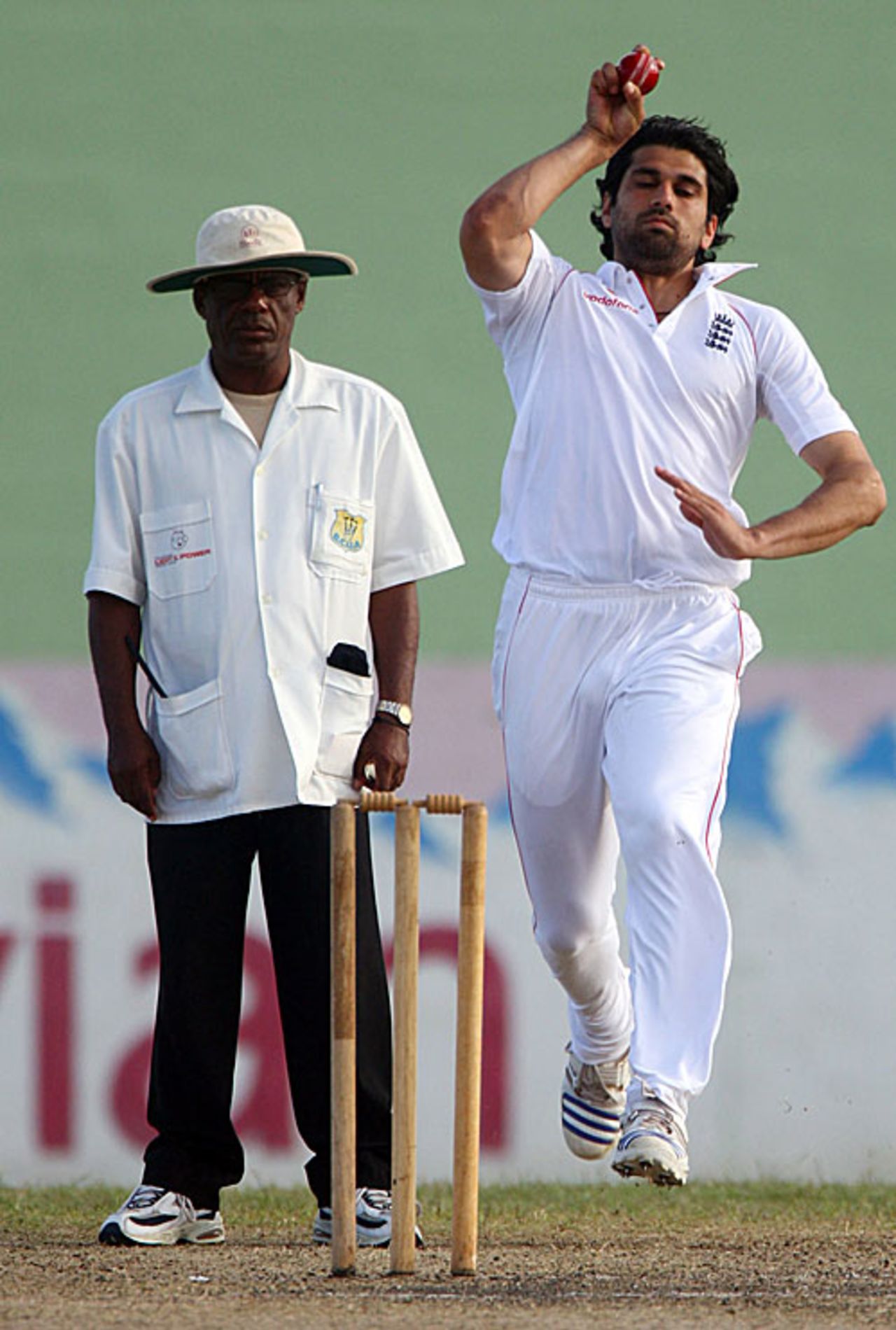 Amjad Khan took two early wickets, Barbados Cricket Association President's XI v England XI, Barbados, 1st day, February 22, 2009
