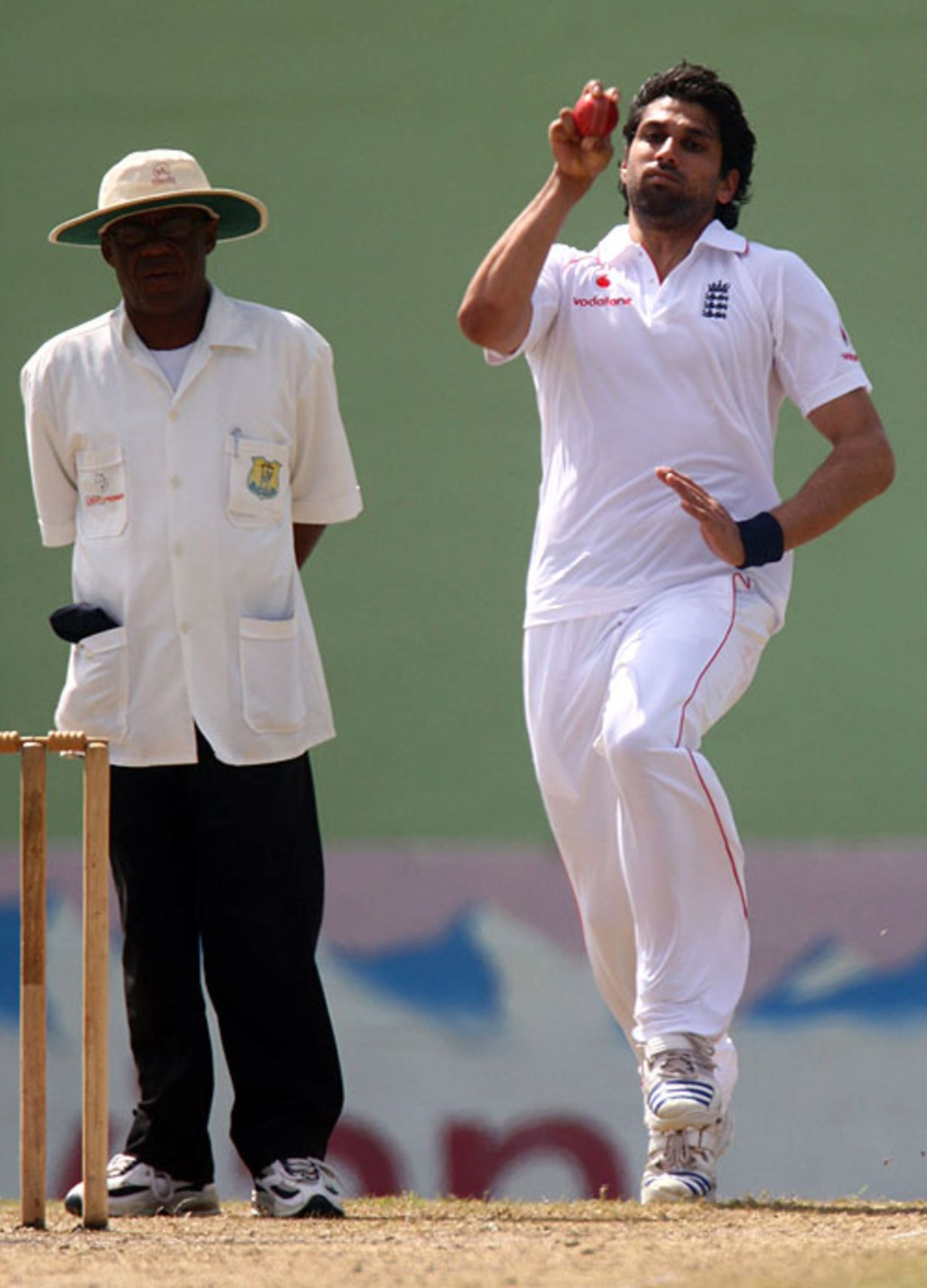 Amjad Khan took five wickets for England, Barbados Cricket Association President's XI v England XI, Barbados, 2nd day, February 23, 2009