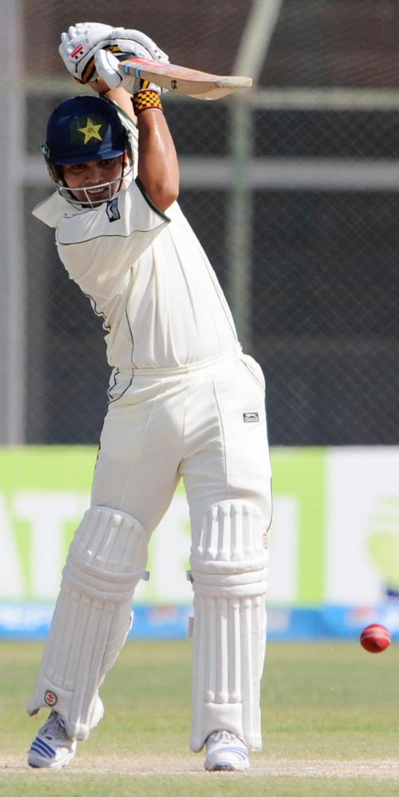 Kamran Akmal drives the ball down the ground, Pakistan v Sri Lanka, 1st Test, Karachi, 5th day, February 25, 2009
