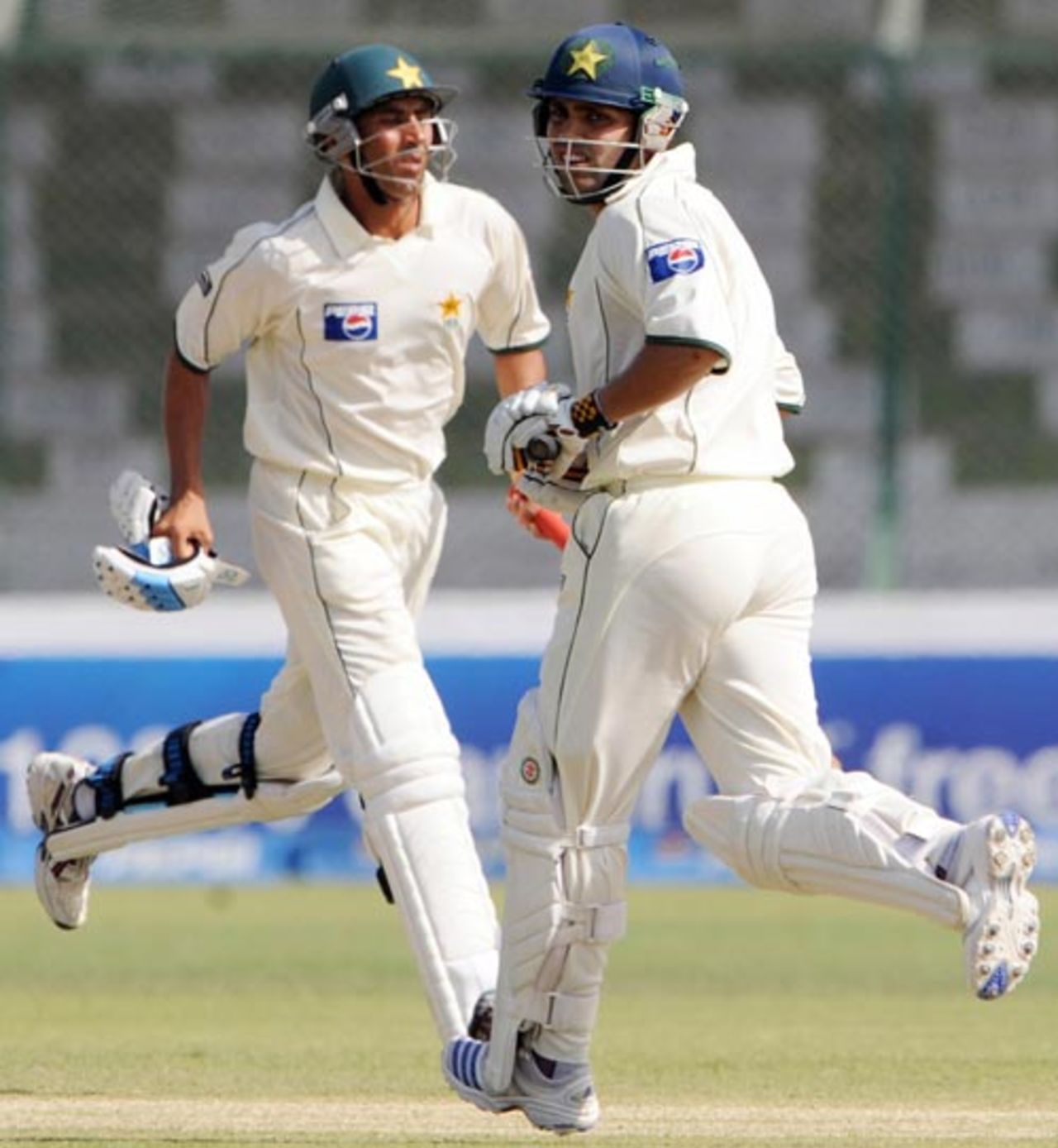 Younis Khan and Kamran Akmal, the two centurions of the Pakistan innings, Pakistan v Sri Lanka, 1st Test, Karachi, 5th day, February 25, 2009