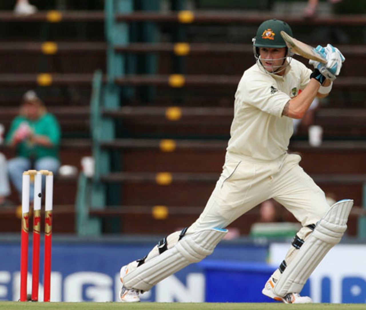 Michael Clarke steers the ball through the off side, South Africa v Australia, 1st Test, Johannesburg, 1st day, February 26, 2009