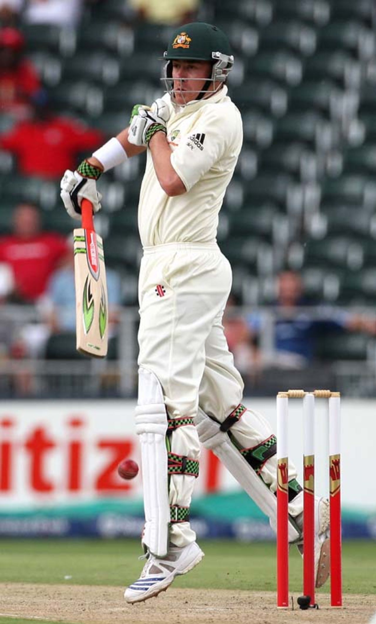 Marcus North fends off a short delivery, South Africa v Australia, 1st Test, Johannesburg, 1st day, February 26, 2009