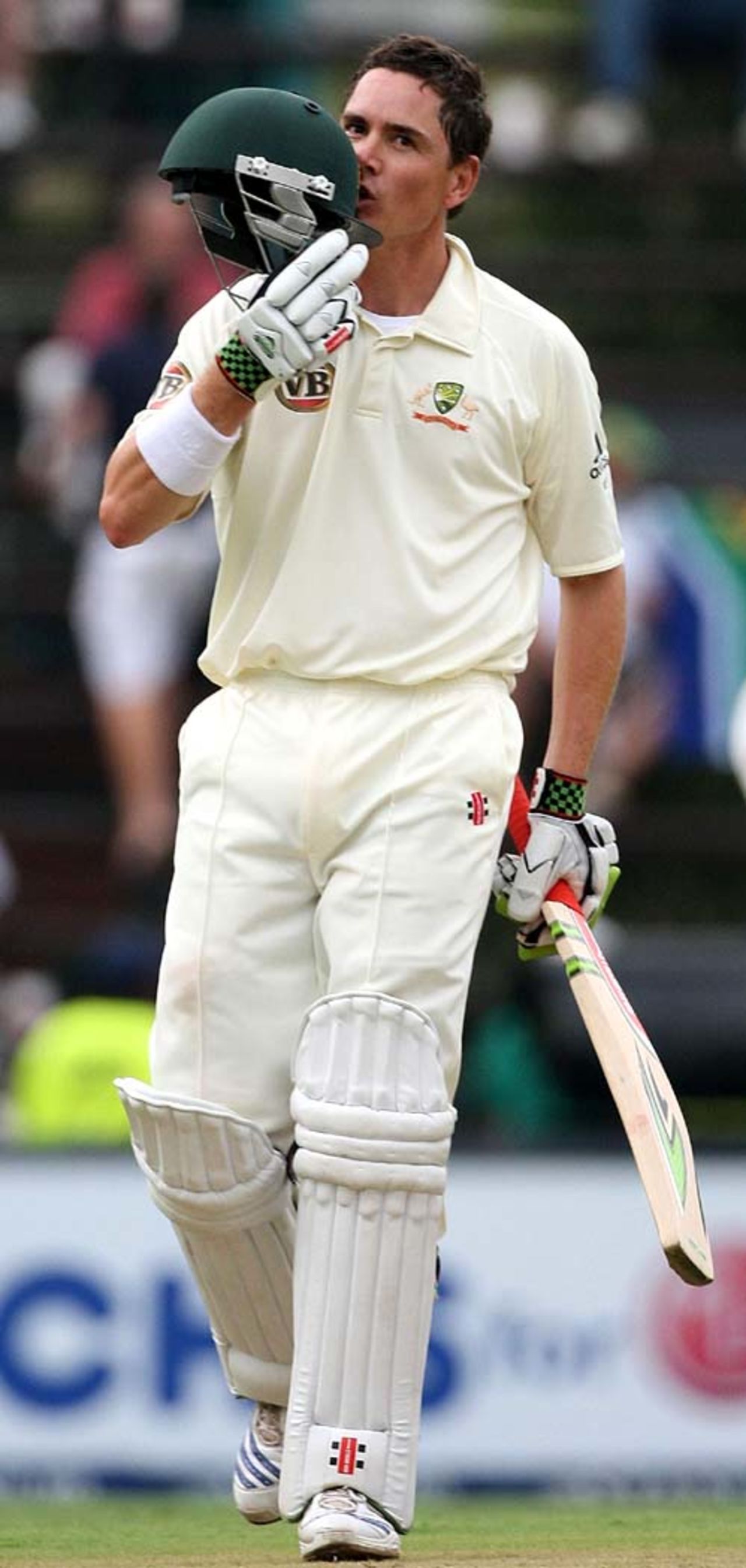 Marcus North savours his century on debut, South Africa v Australia, 1st Test, Johannesburg, 2nd day, February 27, 2009