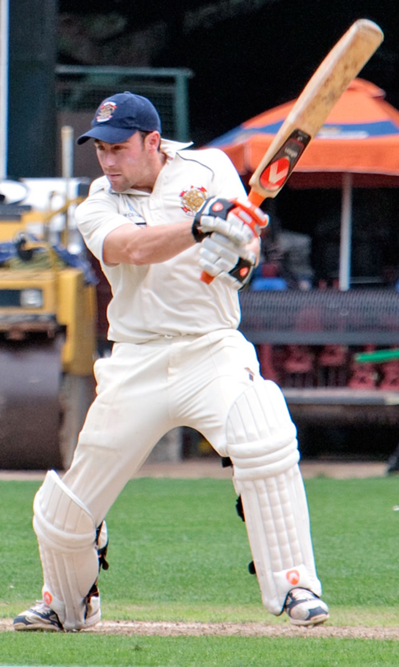 Mark Wright batting for Nomads against Crusaders at Kowloon Cricket Club