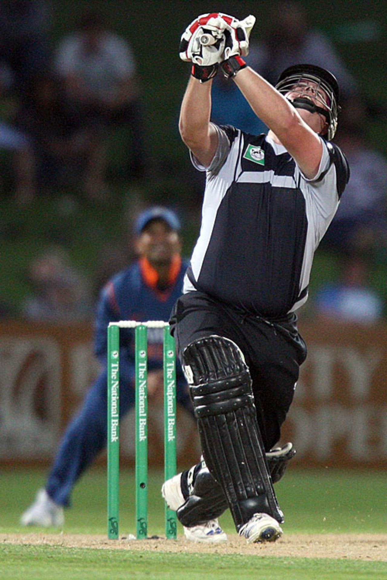Jesse Ryder miscues a loft, New Zealand v India, 1st ODI, Napier, March 3, 2009