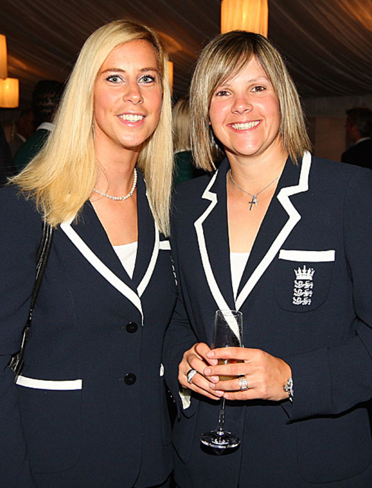 England team manager Megan Smith poses with Nicki Shaw, Sydney, March 4, 2009