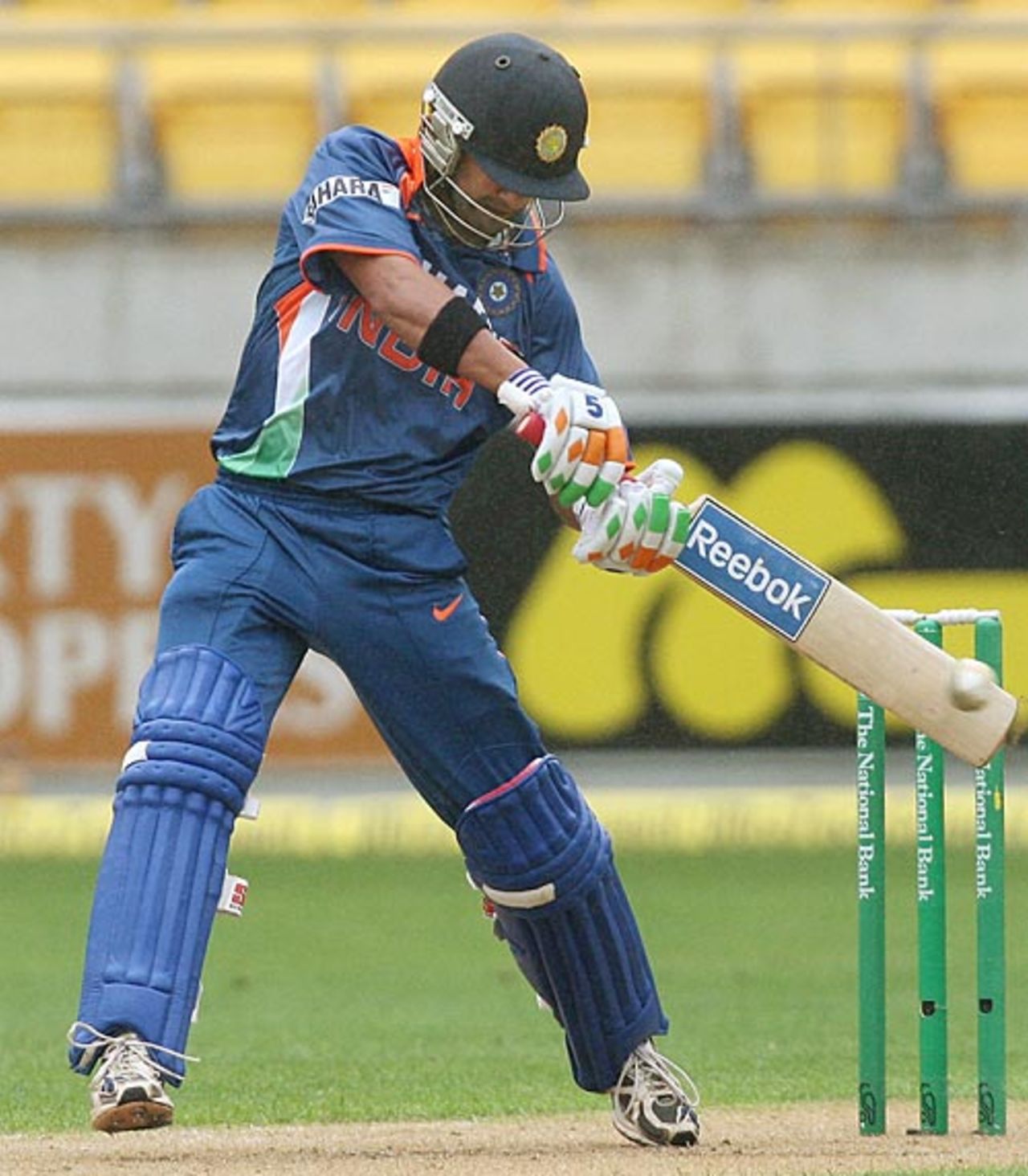 Gautam Gambhir cuts, New Zealand v India, 2nd ODI, Westpac Stadium, Wellington, March 6, 2009