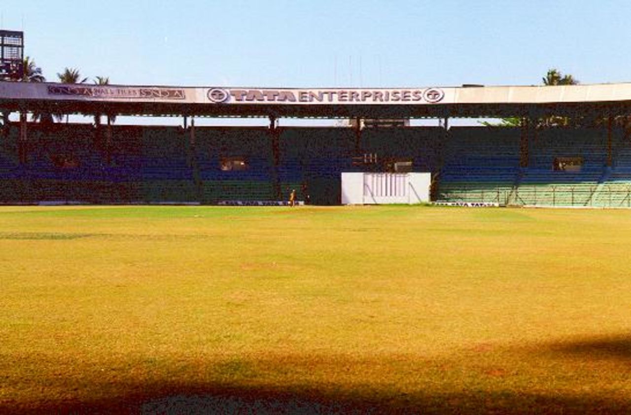 Wankhede Stadium, Mumbai. View from the players' entry to the ground. Taken 23 March 1997.