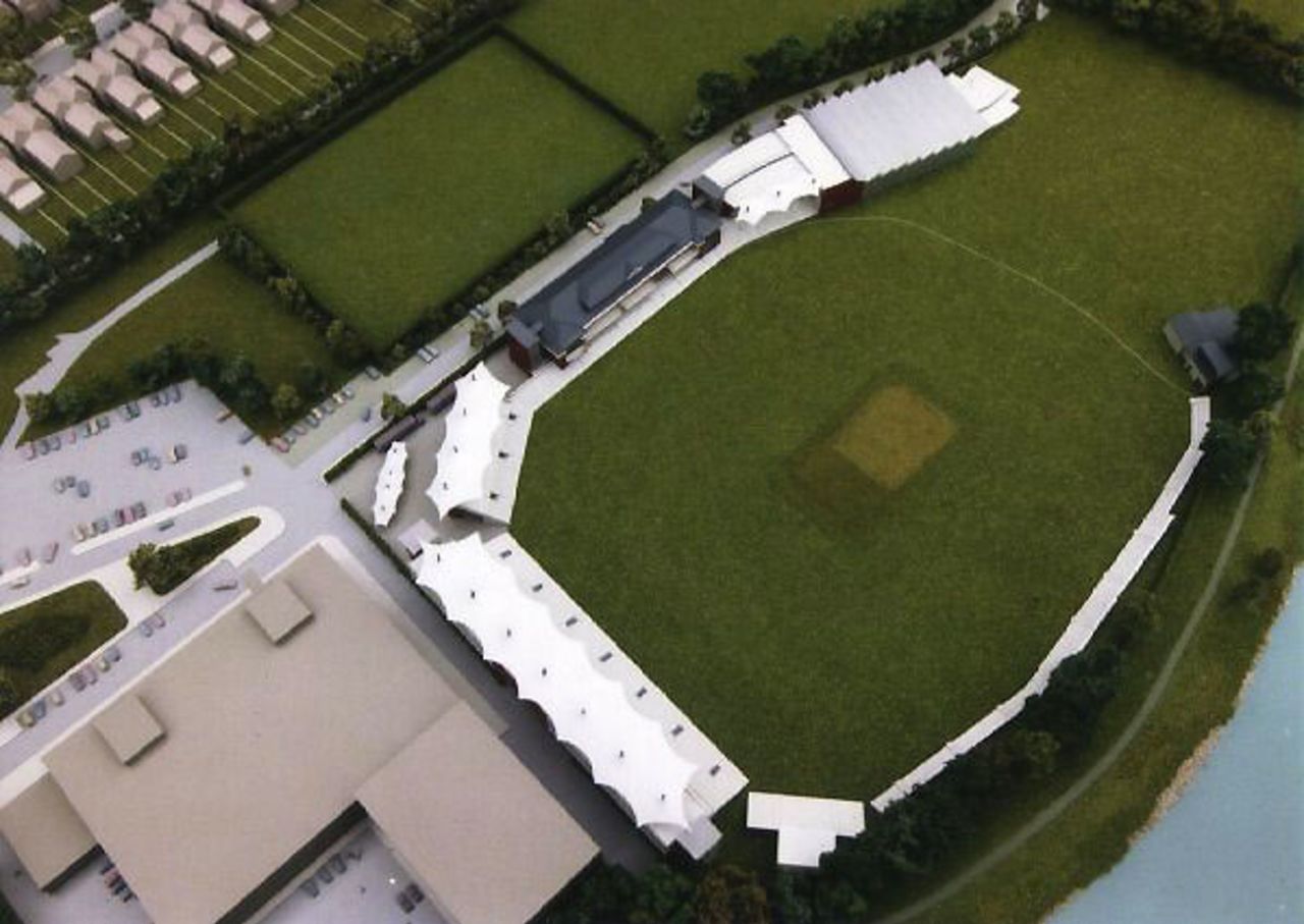 A model of the proposed redevelopment of Sophia Gardens, Cardiff