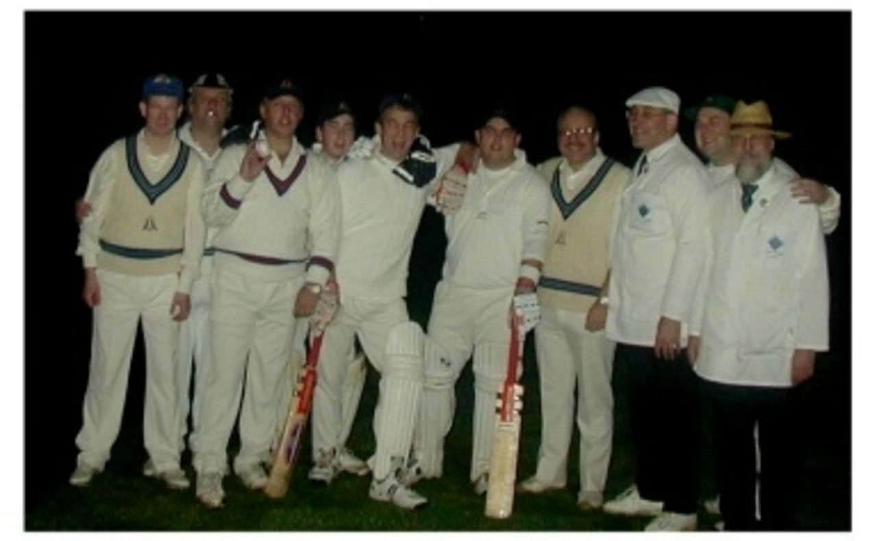 Broadhalfpenny Down, Hambledon - 5 minutes past Millenium - BAD LIGHT STOPPED PLAY !!!