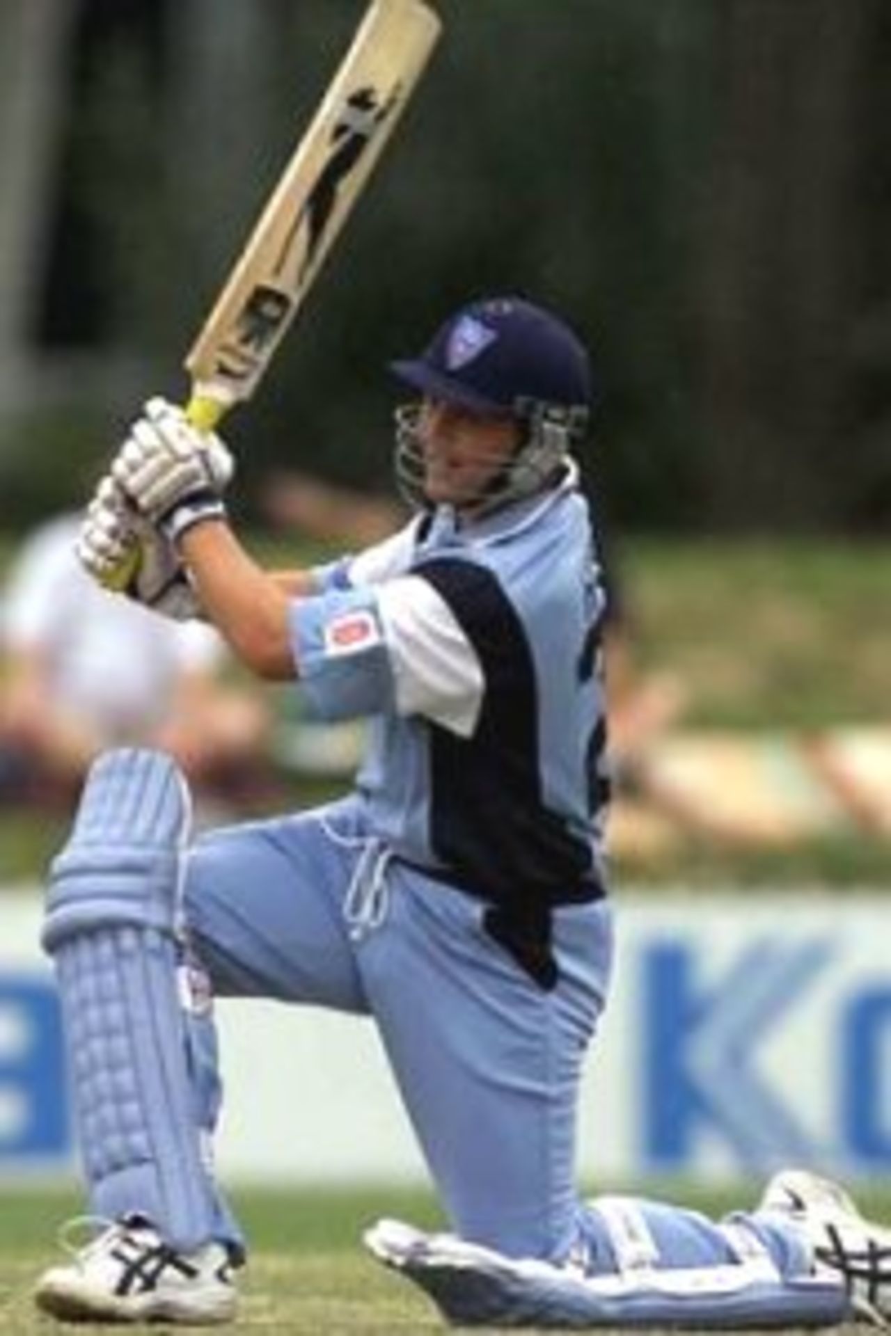 16 Jan 2000: Mark Higgs of NSW Blues in action on his way to top scoring for NSW with 77 runs during the NSW Blues v Canberra Comets Mercantile Mutual Cup game at Manuka Oval, Canberra, Australia.