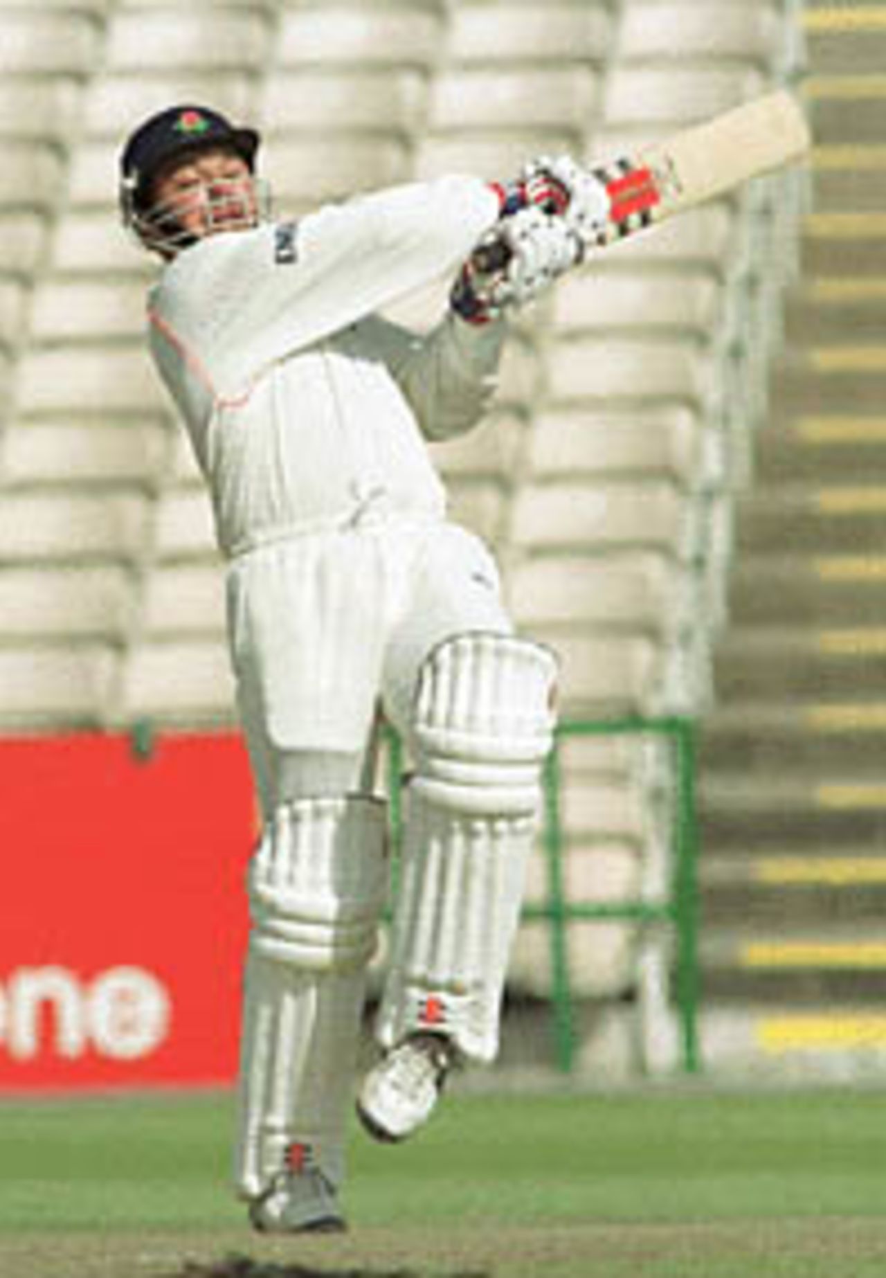 Warren Hegg drives, County Championship, Lancashire v Essex, 29 June-2 July 1999