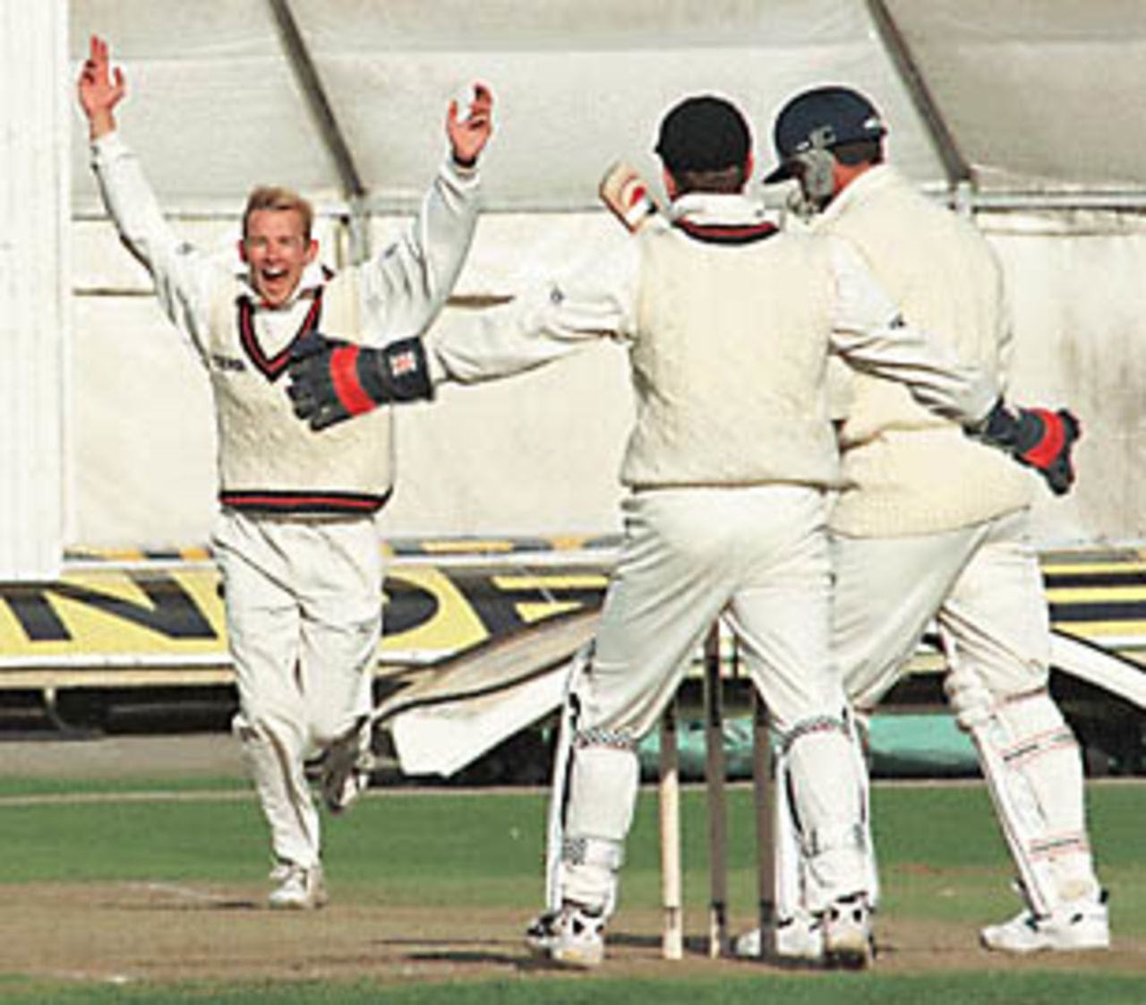 Chris Schofield appeals, Lancashire v Sussex, County Championship, 13-16 April 1999