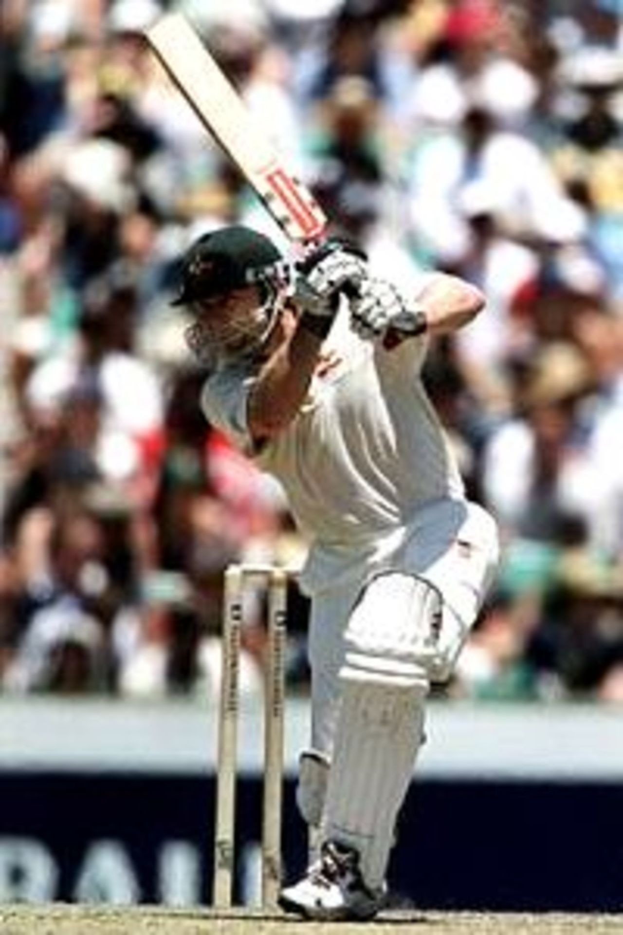 3 Jan 2001: Michael Slater of Australia drives through cover point during his half century against the West Indies during the second days play of the Fifth Test Match between Australia and West Indies at the Sydney Cricket Ground, Sydney, Australia.