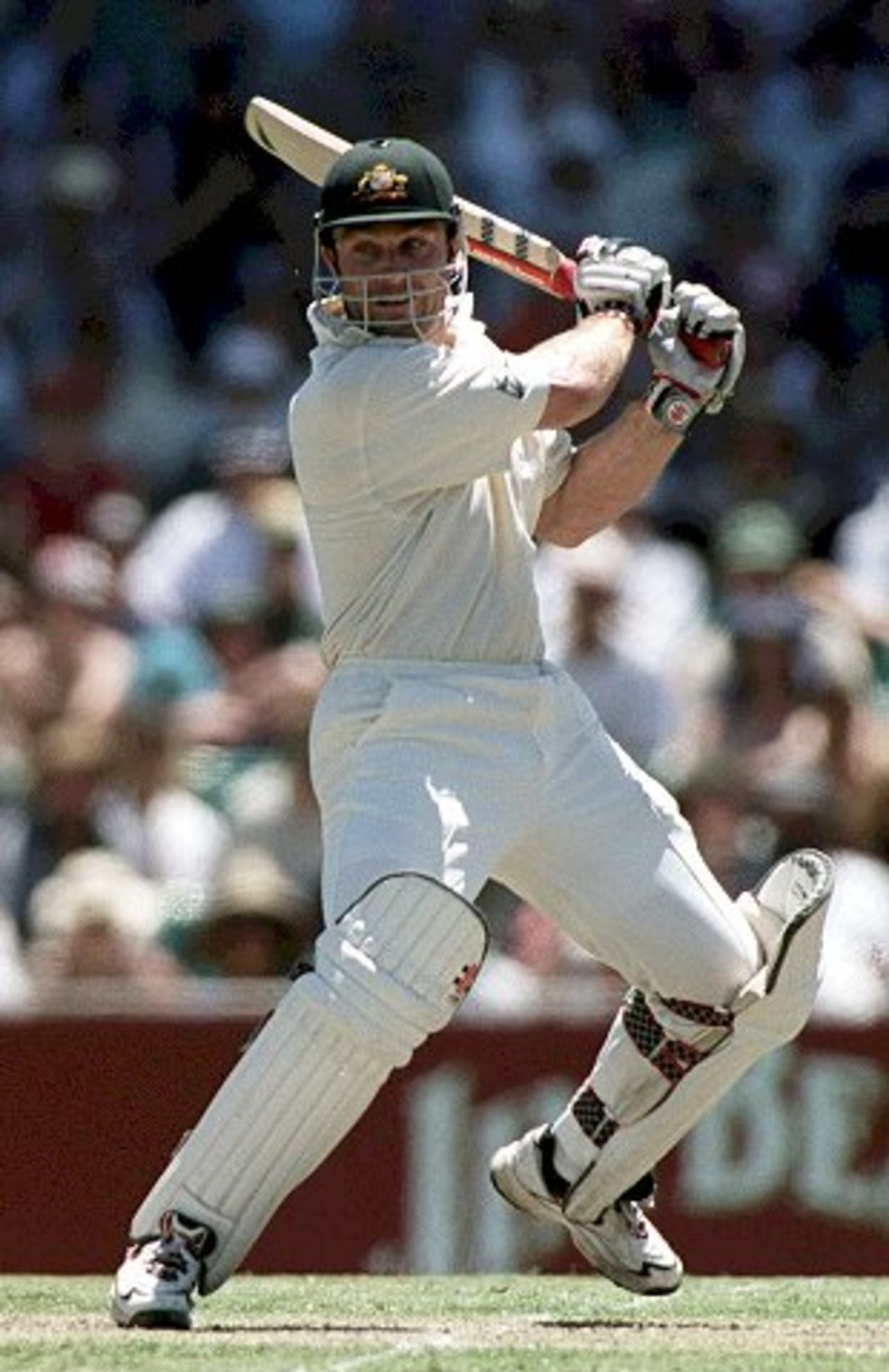 3 Jan 2001: Michael Slater of Australia cuts behind point during his innings of 96 against the West Indies during the second days play of the Fifth Test Match between Australia and West Indies at the Sydney Cricket Ground, Sydney, Australia.