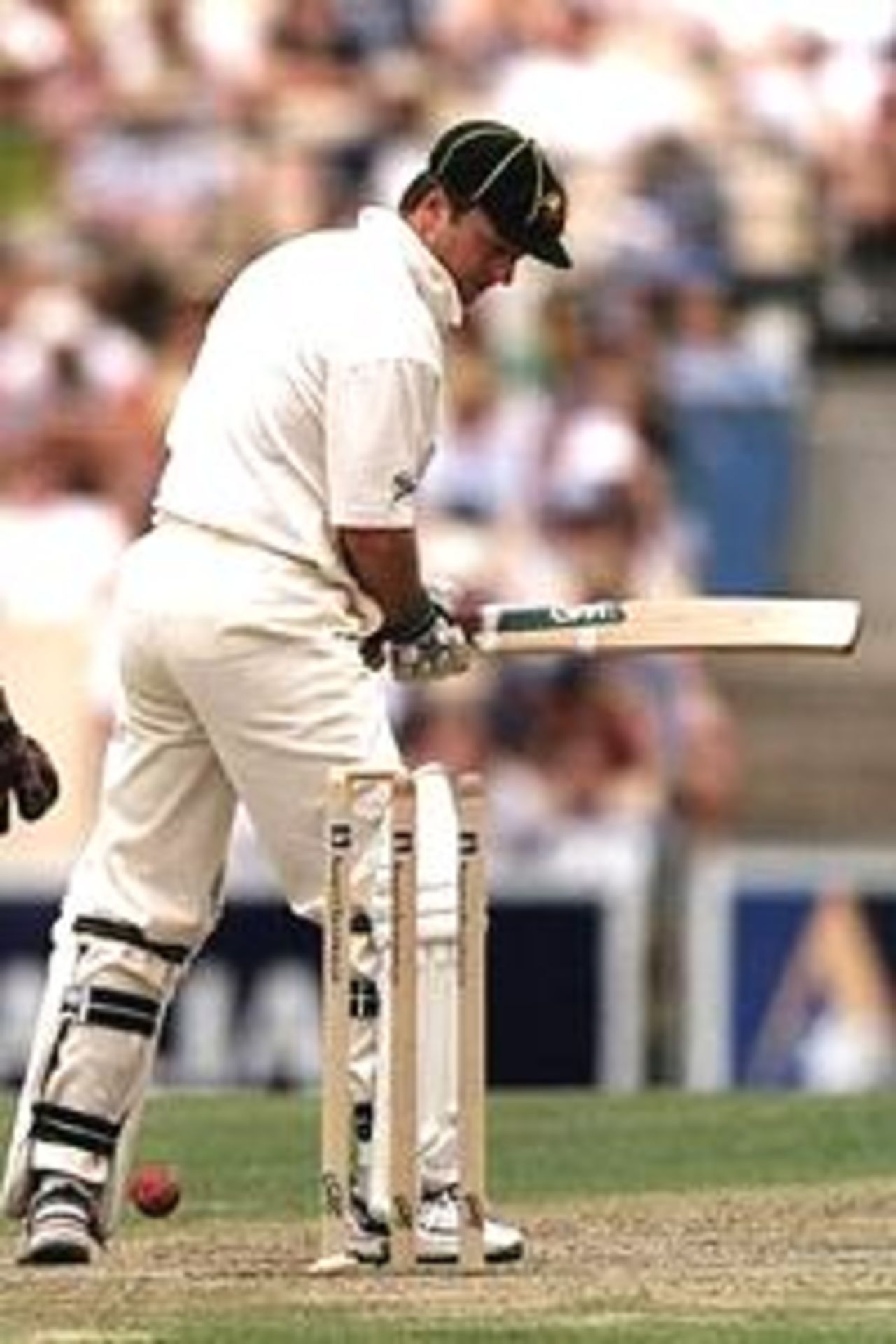 Australian captain Steve Waugh is bowled by Mahendra Nagamootoo of West Indies for 103 during the third days play of the Fifth Test Match between Australia and West Indies at the Sydney Cricket Ground, Sydney, Australia.