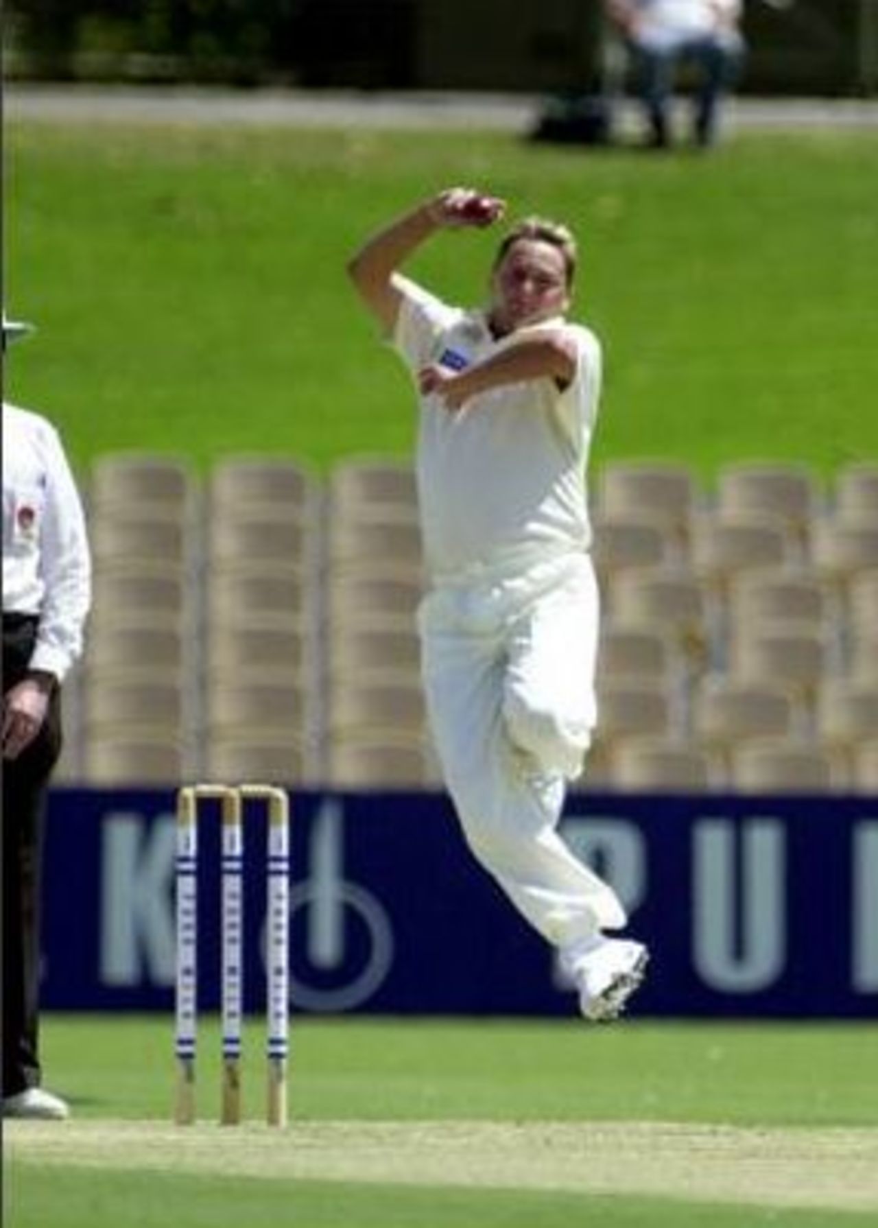4 Jan 2001: NSW fast bowler Don Nash in action in the Pura Cup match between South Australia and New South Wales played at Adelaide Oval in Adelaide, Australia.