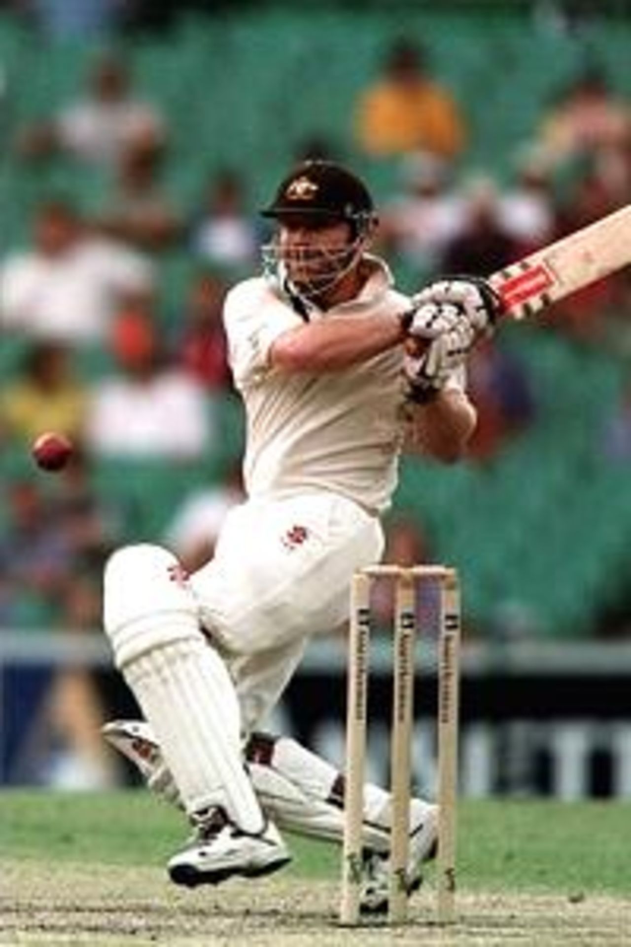 Michael Slater of Australia pulls behind square leg against the West Indies during the fourth days play of the Fifth Test Match betweenAustralia and West Indies at the Sydney Cricket Ground, Sydney, Australia.
