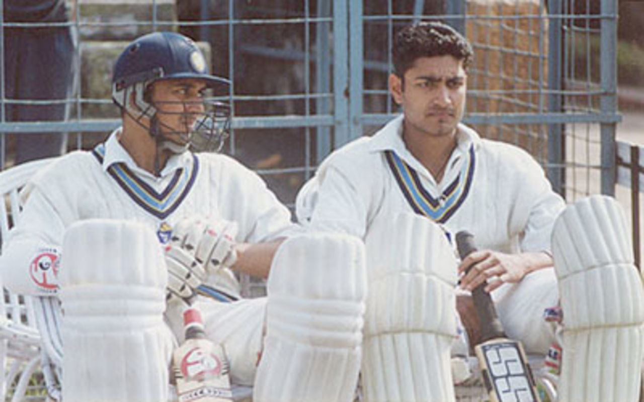 Rohan Gavaskar awaits his turn to bat against Bihar, Ranji Trophy East Zone League, 2000/01, Bengal v Bihar, Eden Gardens, Calcutta, 03-06 January 2001.