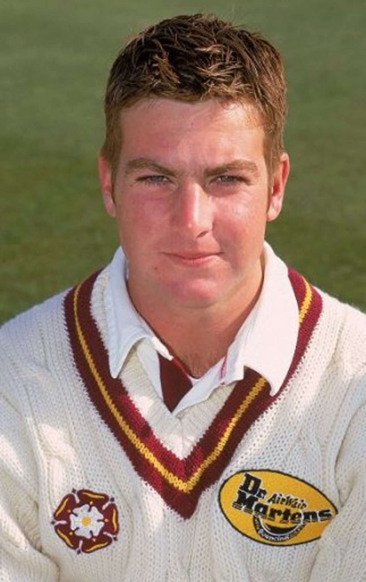 10 Apr 2000: Portrait of Richard Logan taken during a Northamptonshire County Cricket Club photocall in Northampton, England.