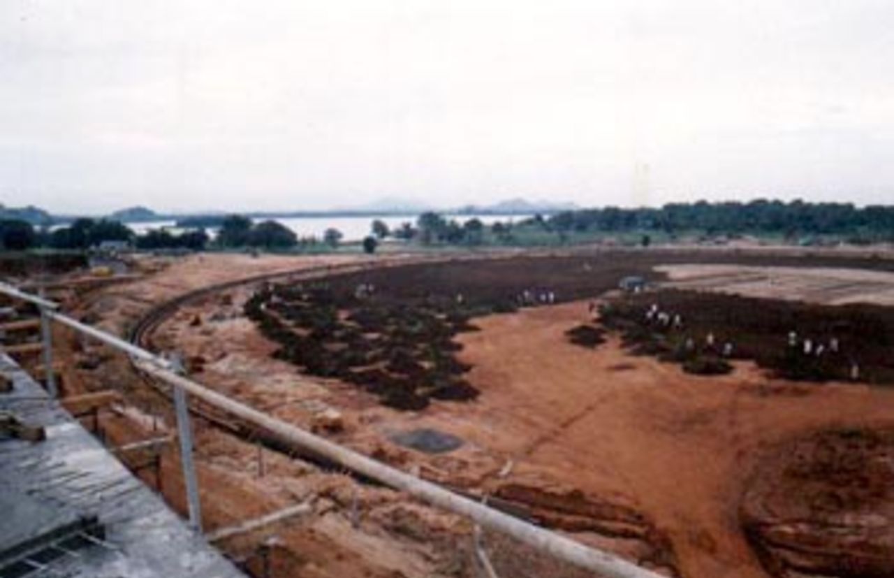 Dambulla International Cricket Stadium outfield been laid-out. 2001.01.07