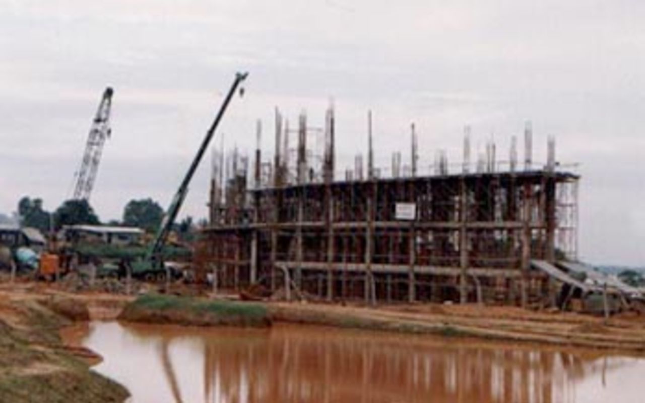 Dambulla International Cricket Stadium Grand Stand near completion. 2001.01.07