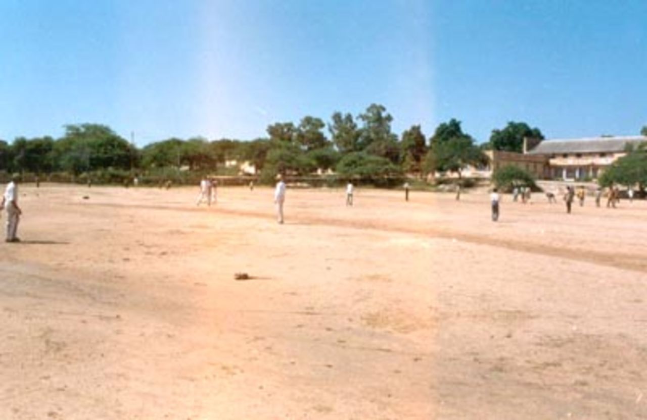 A view of the action at the Sanajan Dharma Government College ground, Beawar