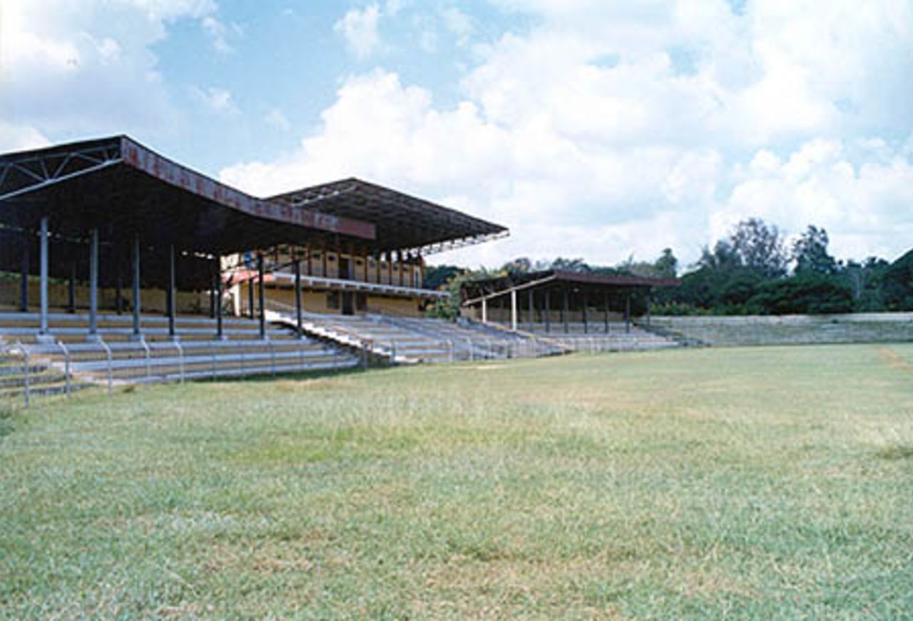 The stands at the Bhadravati ground, New Town, Bhadravati