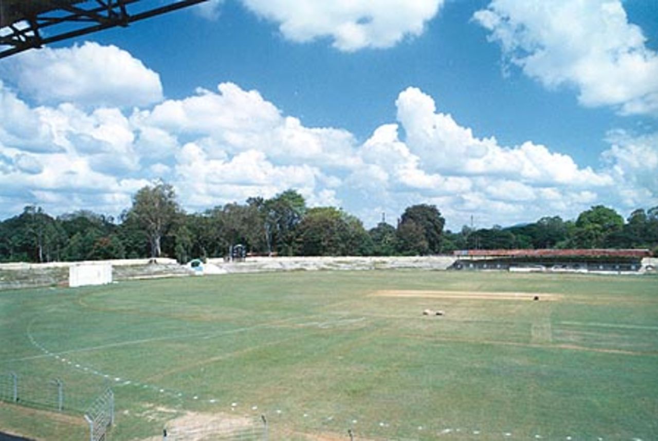 A panoramic view of the Bhadravati Ground from the stands, New Town, Bhadravati