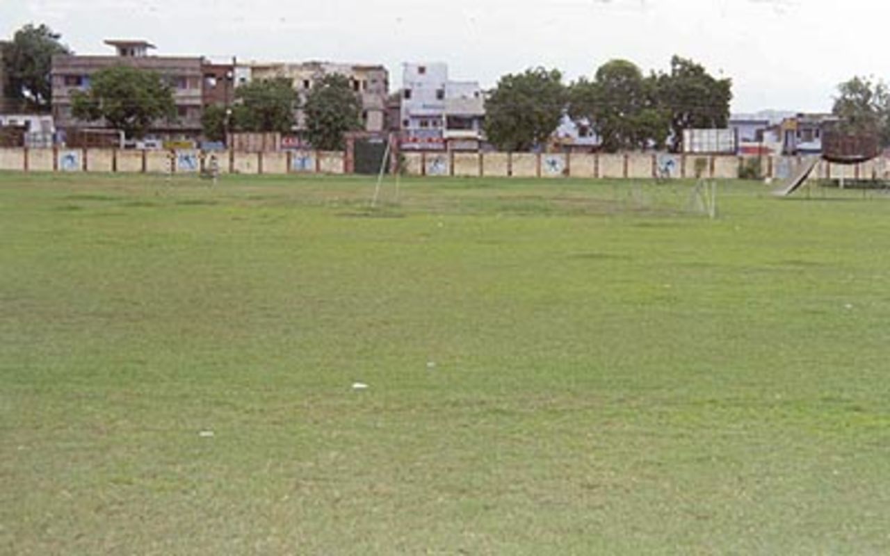 The turf at the Sadar Bazar Stadium in Agra