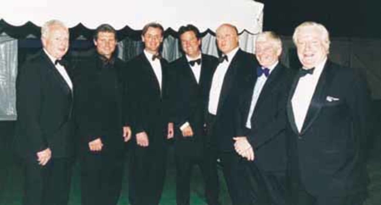 Left to Right : Richard Gilliat, Robin Smith, John Stephenson, Mark Nicholas, Nick Pocock, Bob Stephenson, Colin Ingleby-Mackenzie