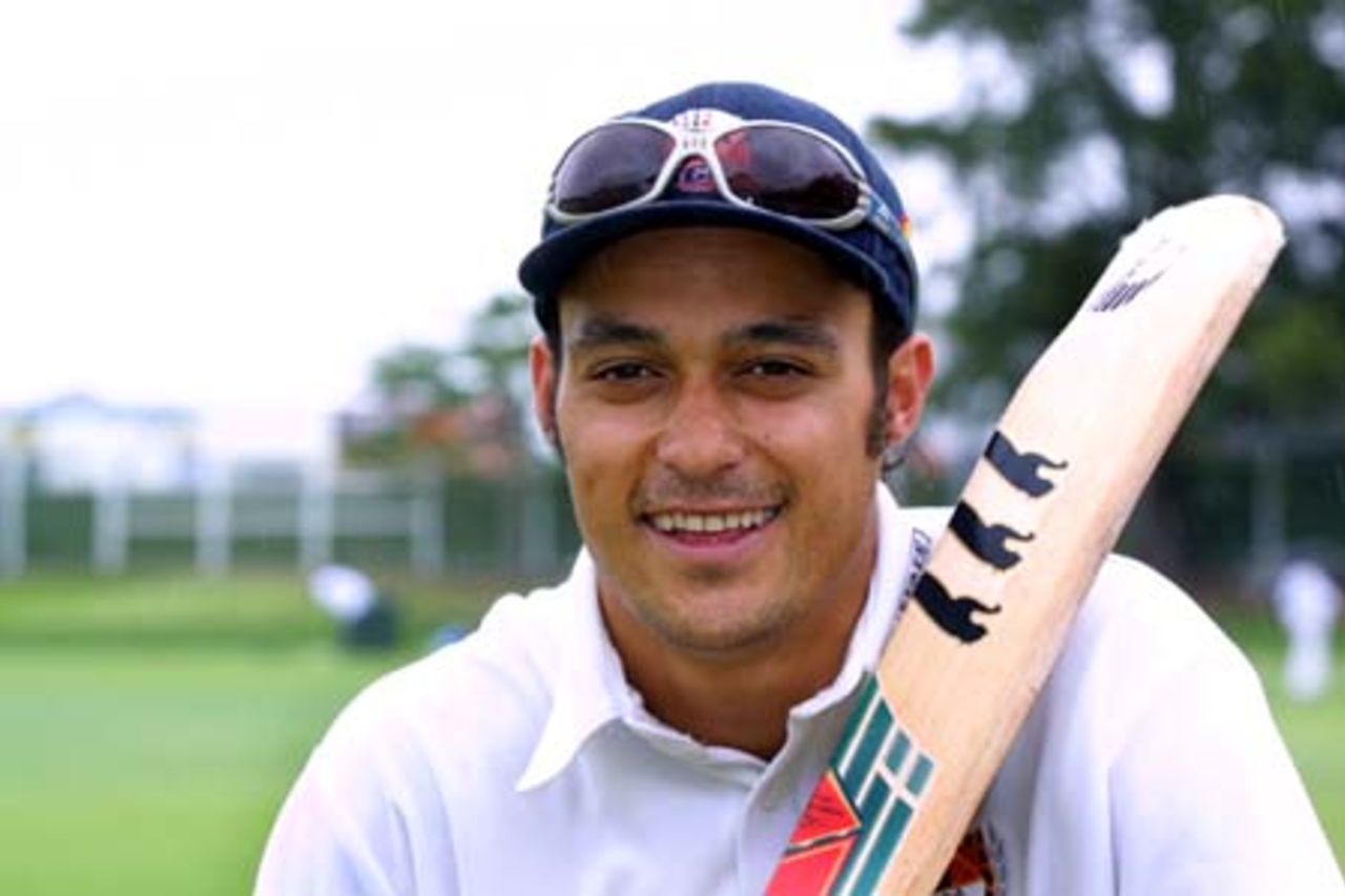 Auckland all-rounder and newly eligible New Zealand prospect Tama Canning prior to scoring two and taking 0-11 off one over in Auckland's crushing defeat at the hands of Central Districts, Shell Cup: Auckland v Central Districts at Eden Park Outer Oval, Auckland, 16 January 2001