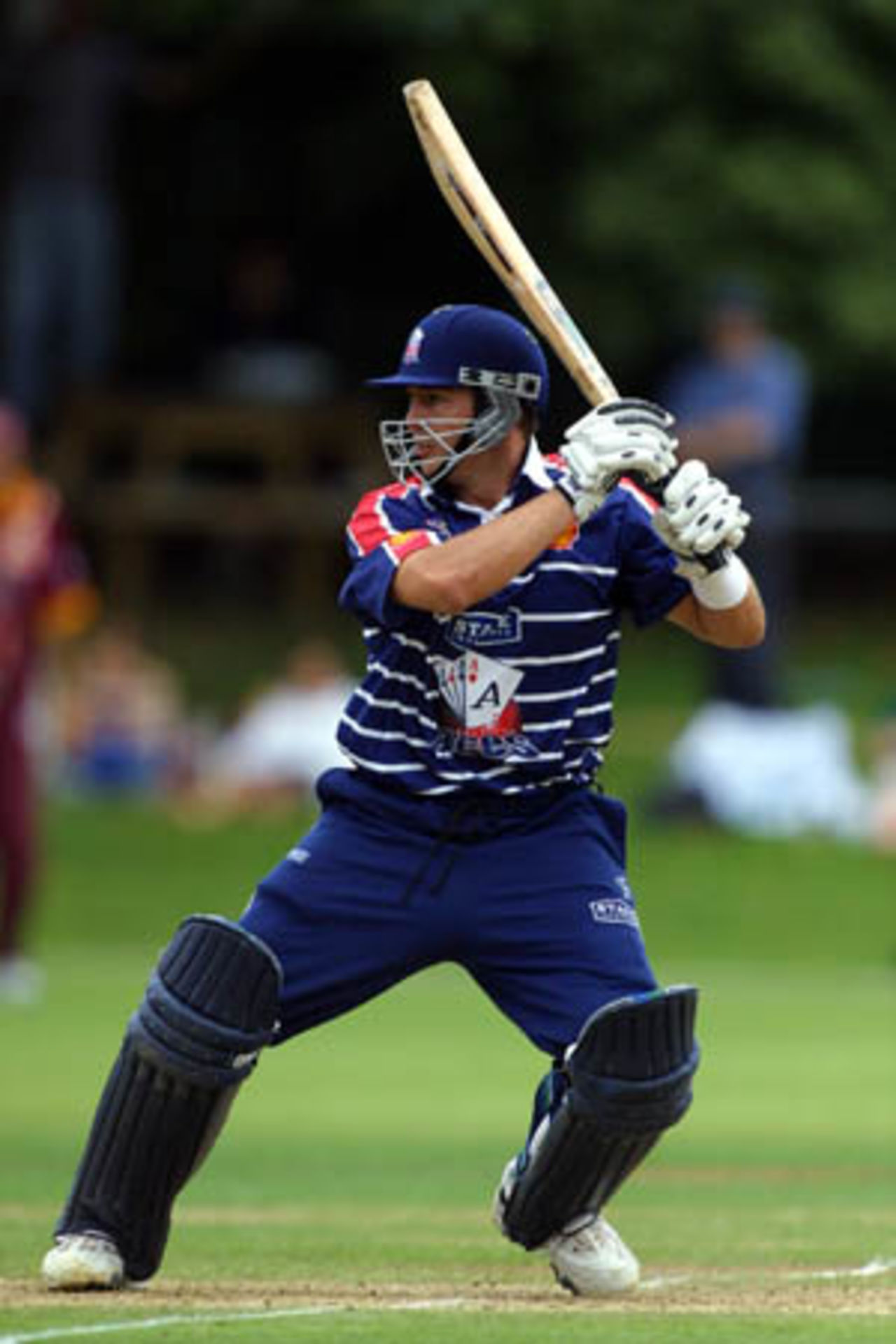 Auckland batsman Adam Parore plays a cut shot behind point during his innings of 61, Shell Cup: Auckland v Northern Districts at Eden Park Outer Oval, Auckland, 18 January 2001