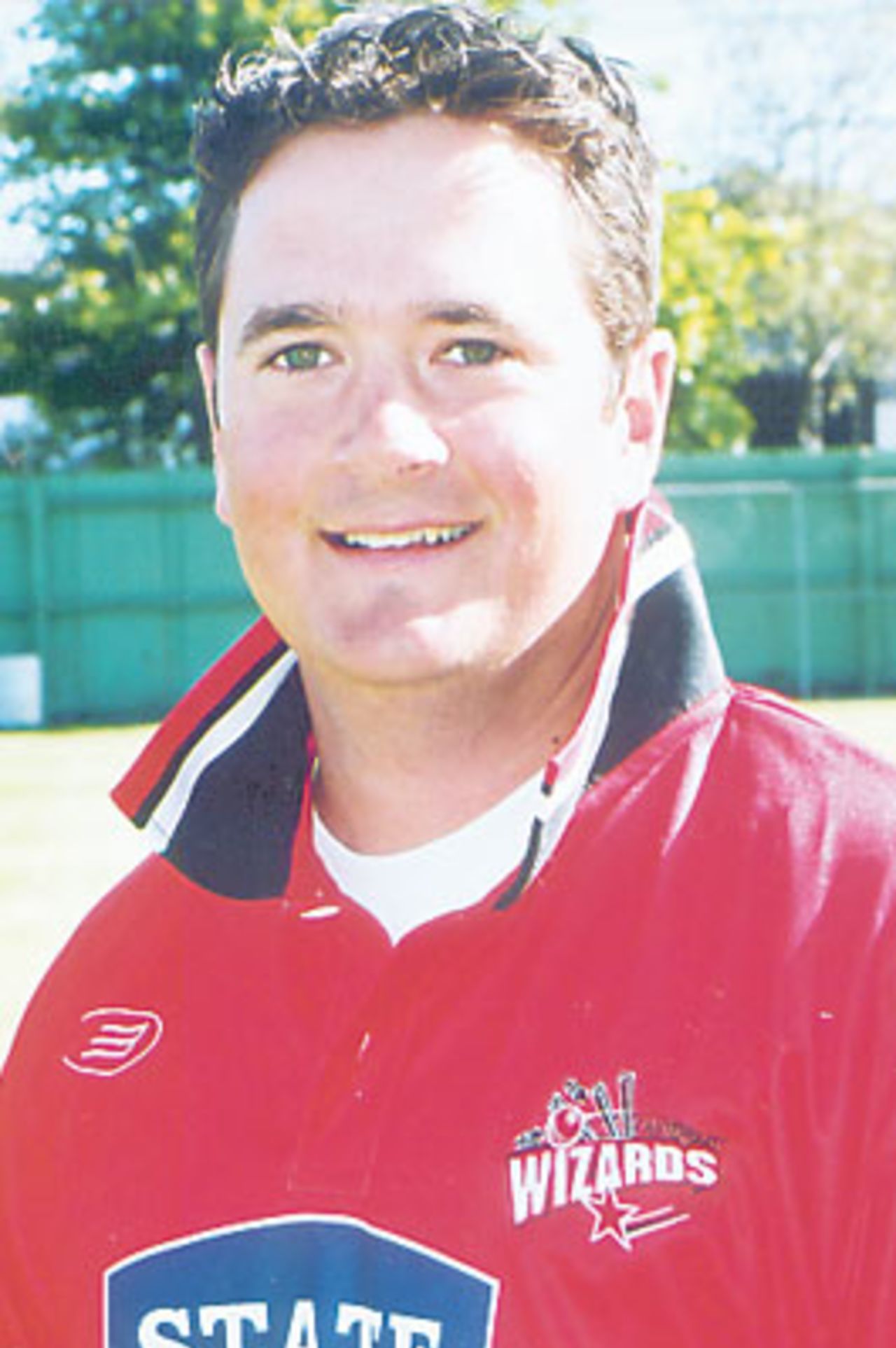 Portrait of Canterbury player Stephen Cunis, December 2001.