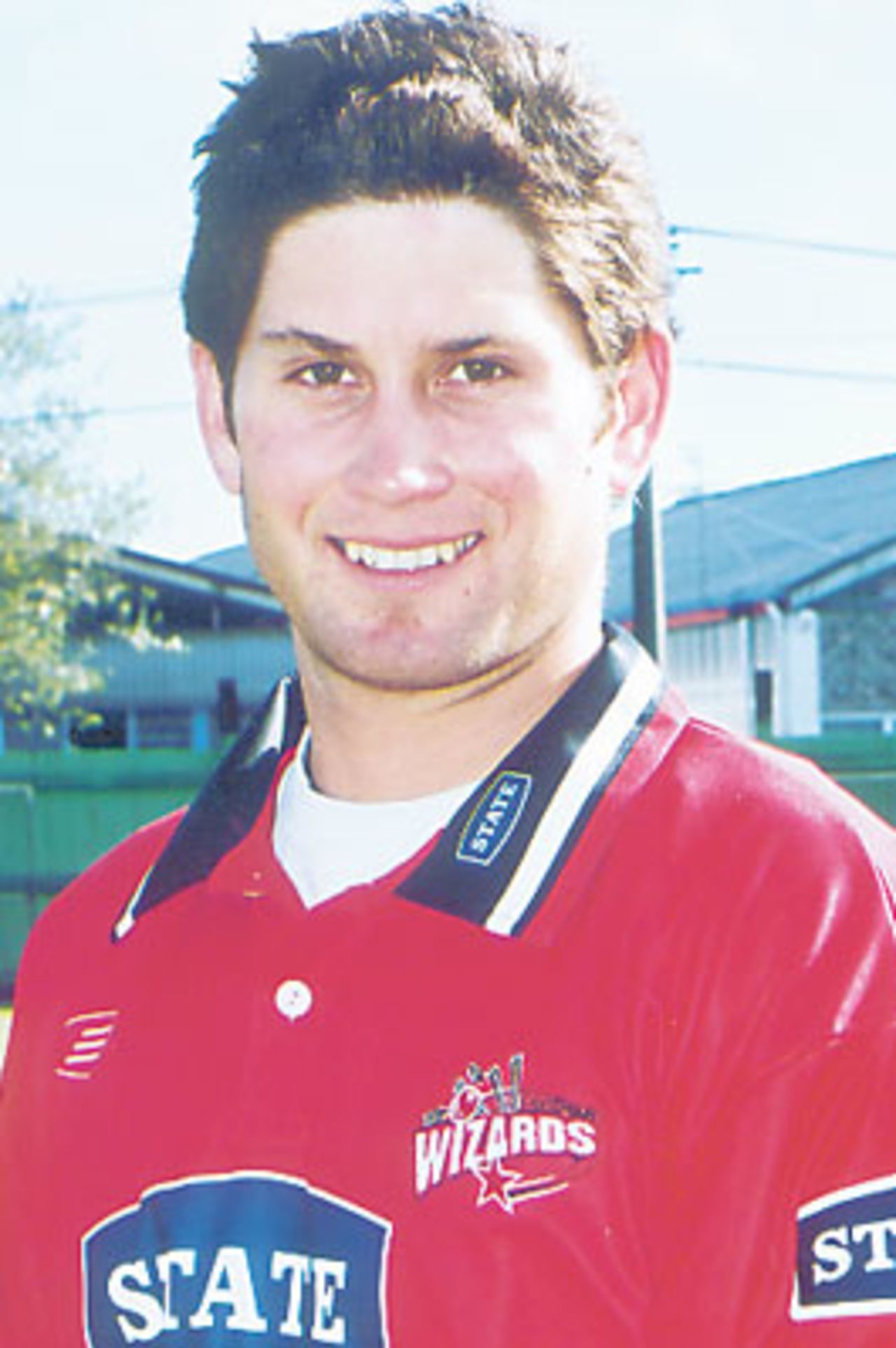 Portrait of Canterbury player Jarrod Englefield, December 2001.