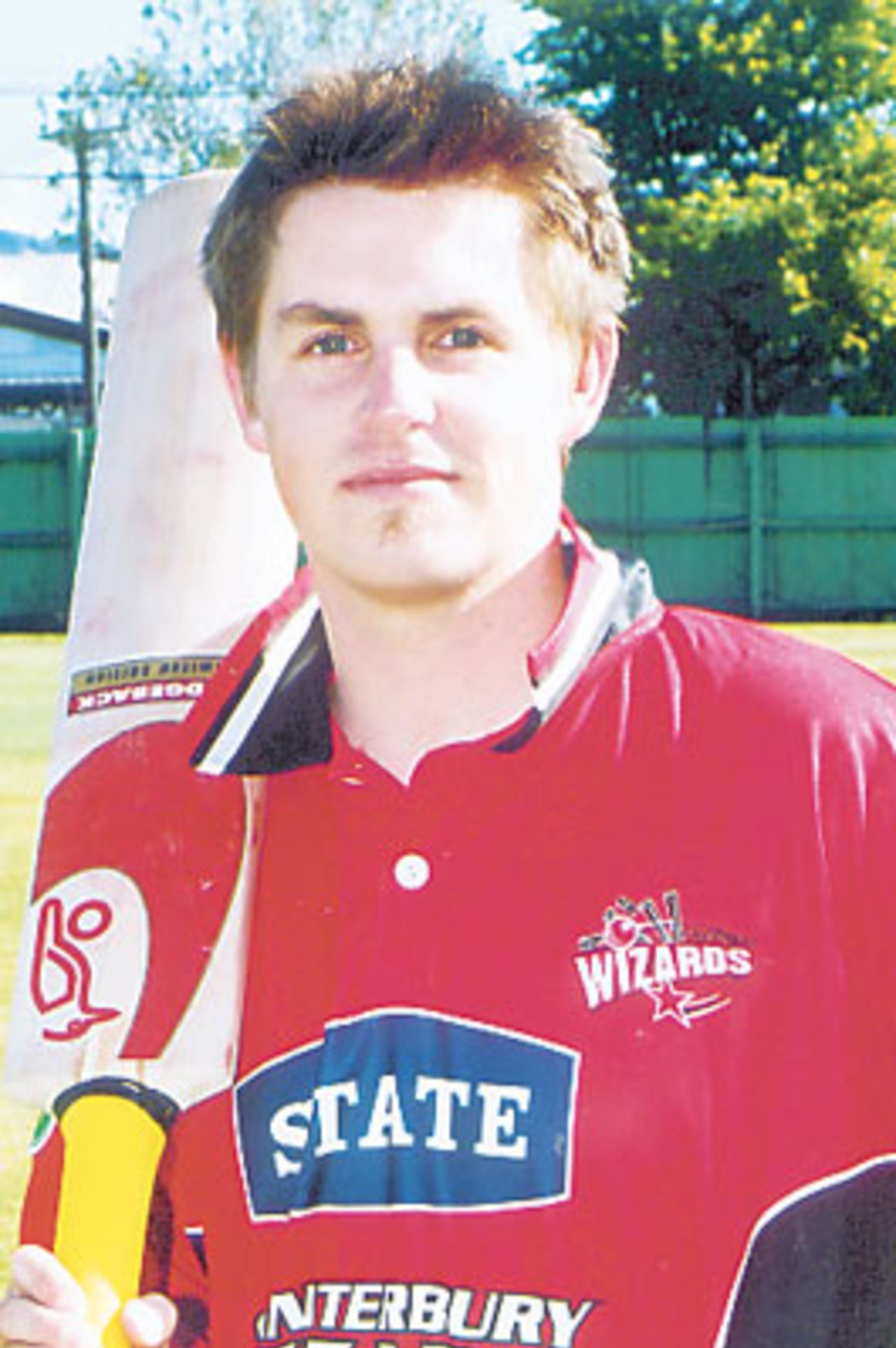 Portrait of Canterbury player Michael Papps, December 2001.